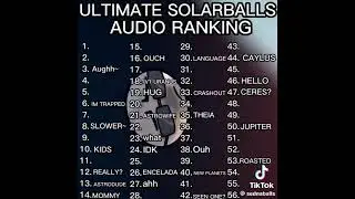 Ultimate Solarballs Audio Rankings (Reuploaded)