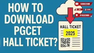 How to download Karnataka pgcet hall ticket 2025 #pgcet2025