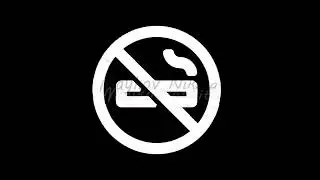 Icon smoking ban is distorted. Glitch. Noise, chromatic aberration, geometric distortion. Transpa...
