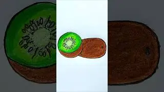 How to Draw a Kiwi Step By Step | 🥝 Kiwi Fruit Drawing Easy for Kids | #shorts #kiwi #drawing #art