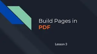 Develope a PDF File from Scratch - Part 3