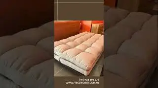 🛋️ Stylish Light Grey Sofa Bed &ndash; Space-Saving Comfort ✨