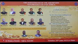 Priestly and Diaconate ordinations Njiru: Assumptionist East Africa