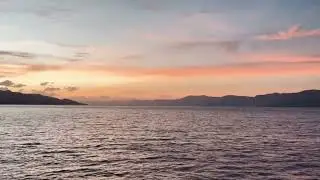 beautiful sunset from our lake toba