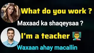 English - Somali Conversation  For Absolute Beginners 😉 @Luqadda