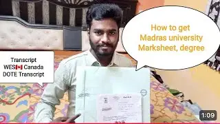 How to get Marksheet Consolidate Degree certificate Transcript from Madras university?CALL8248643789