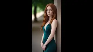 Red Head Models. Skinny Girlfriend in luxury Dresses - Woman Lookbook - Fashion Show #61