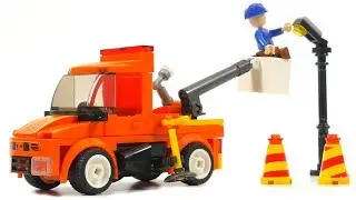Телескопический подъемник Sluban City M38-B0781D | НАБОР ИЗ МОДЕЛИ: РАСПАКОВКА И СБОРКА
