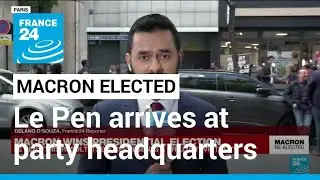 French far-right leader Le Pen arrives at party headquarters after election defeat &bull; FRANCE 24