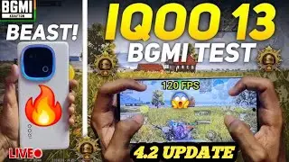 IQOO 13 MOST POWERFUL GAMING PHONE | IQOO 13 BGMI TEST 120FPS | BGMI 4.2 UPDATE #bgmi