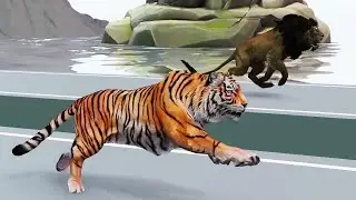 Correctly Guess which one wins Obstacles Game New Challenges Elephant Mammoth Hippo Rhino tiger Lion