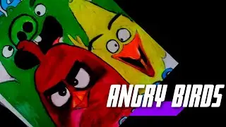 How To Draw ANGRY BIRDS - Easy Red Angry Bird Step by Step Drawing