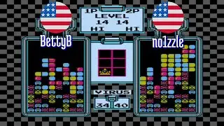 FT2 @nes_drmario: BettyB (US) vs no1zzle (US) [Dr. Mario NES Fightcade] Jan 26