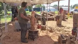 wood carving artist Kansas State Fair 9 12 25