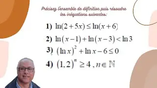 inéquations  contenant des fonctions logarithme népérien
