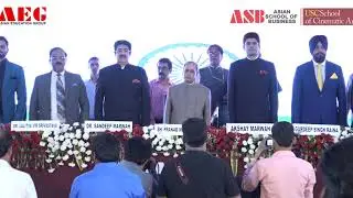 Shri Pranab Mukherjee at Asian School of Business with BBA & BCA Students