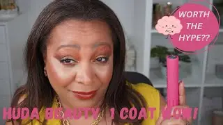 HUDA BEAUTY 1 COAT WOW MASCARA REVIEW / New Huda Mascara Review and Demo.