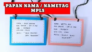 Cara Membuat Papan Nama Untuk MPLS / Nametag Dari Kertas Karton Dan Kardus Bekas