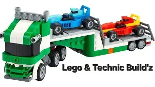 Time Lapse Build of Lego Creator 3in1 (31113) Race Car Transporter Lego Build