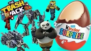 Kinder Surprise Eggs Ultimate Fighting Trashies Kung Panda Fu Lego Minion Marvel Minecraft!!!