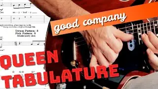 Good company solo Queen guitar lesson tutorial TAB Brian May