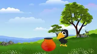 The Thirsty Crow #crow #thirsty #thirstycrowstory #kidsvideo #kids #water #learning #lesson #youtube