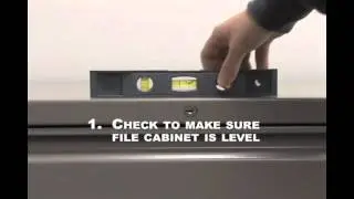 How to level a lateral file cabinet
