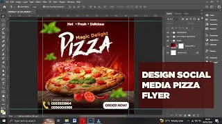 How to design a PIZZA PROMO design in #photoshop | Photoshop Tutorial