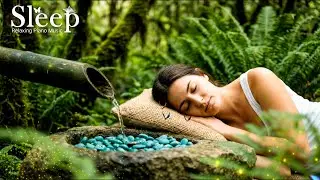 Sleep with Bamboo Water 🍁 Soft Piano & Water Sounds 🌿 Peaceful Relaxation