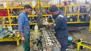 How disassemble Komatsu 125 engine#komatsu #engine #diesel #overhauling #shortsvideoviral