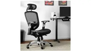 Adjustable Breathable Mesh Material Provides Lumbar, arm and Head Support, Perfect Desk Chair