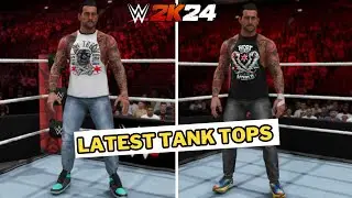 CM Punk latest attires (tank tops) | WWE 2K24 community creations