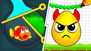 Save the Fish vs Draw To Smash: Funny Puzzle & Action Gameplay | Android iOS Q7T1