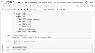 Markov Chain Gamblers Ruin How Much Made Part II