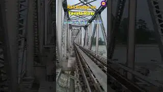Rail bridge on Teesta River, Train is passing through Teesta Bridge at Sevoke, near Siliguri