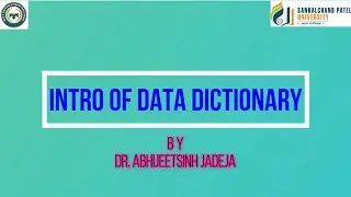 SCJPCCS - Intro of Data Dictionary