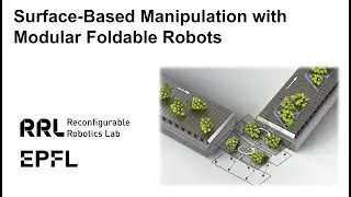 Surface-based manipulation with modular foldable robots