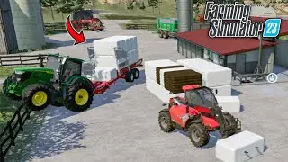 Изготовление тюков и силоса | Геймплей Farming Simulator 23 | Покадровая съемка