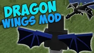 DRAGON WINGS MOD (1.7/1.8) DOWNLOAD! Minecraft Mod Review