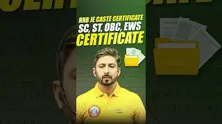 😱RRB JE Caste Certificate📃 SC, ST, OBC, EWS☑️ #rrbje2025 #rrbjenotification #rrbjecastecertificate
