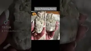 Hand Polished Barite Crystal &ndash; Before & After