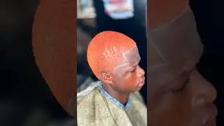 A little process from black to burnt orange @Chika-focus Chika#barbershop
