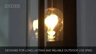 LUCIDE DUKAN HALF LANTERN OUTDOOR WALL LIGHT - BLACK