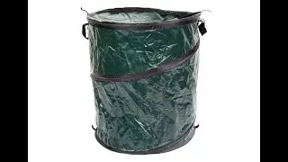 Collapsible Trash Can- Pop Up 33 Gallon Trashcan for Garbage With Zippered Lid - Overview