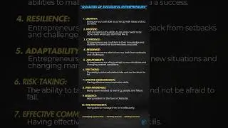 Qualities of successful entrepreneurs 💸📈 #entrepreneurs #businesstips #education