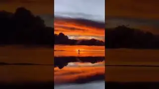 Reflecting sunset 🌇 beautiful nature shorts #shorts #sunset #viral #video #reflection