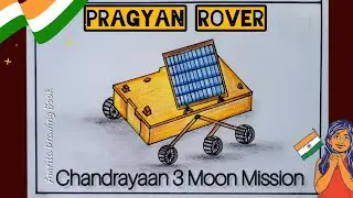 How to Draw ISRO Chandrayaan 3 Pragyan Rover/ Pragyan Rover Drawing | Easy Poster #ISRO #space