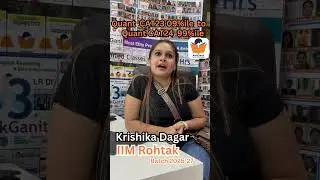 09%ile to CAT99%ile in QA | Krishika Dagar | IIM Rohtak | AnkGanit CAT coaching #iim #cat2026