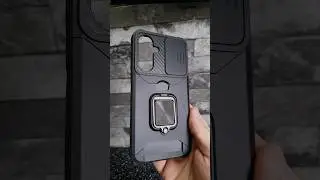 Samsung Galaxy A56 Armor Case &ndash; Card Slot, Metal Kickstand & Camera Cover ⚫