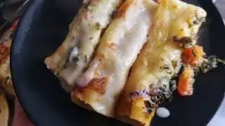 Amateur Cannelloni with leeks, mushroom & sweet potatoes